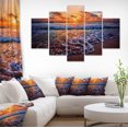 thumbnail image 1 of Impression sur Toile de Vagues Rugissantes de Mer au Coucher du Soleil, 1 of 3