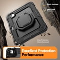 thumbnail image 5 of Case for iPad Pro 11 inch M4 2024/ M5 2025, 360 Rotating Stand Handle Shoulder Strap Heavy Duty Shockproof Cover, Black, 5 of 7