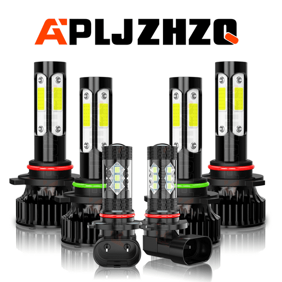 For Jeep Grand Cherokee 2005-2010 -6x 4sides LED Headlight Fog Light Bulbs Kit