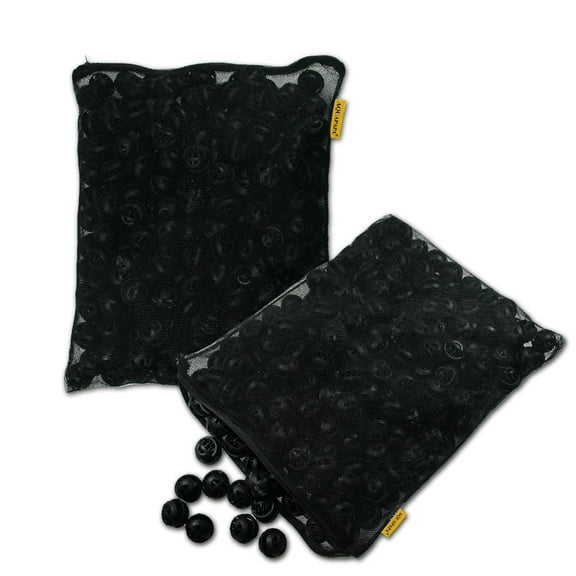 C2 300 PCS 1.25” Biochemical Bio Balls for Aquarium Fish Pond Filter Media in Mesh Bags, 2-Pack, Total 600 PCS