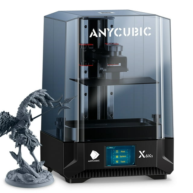 Photon Mono X 6Ks Resion 3D Printer with 9.1 inch 6K Monochrome Exposure Screen Curing Resin Box with Upgraded LightTurbo Matrix Light Source and Dual-linear Z- Rail 20x19.5x12.2cm Large