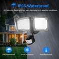 thumbnail image 3 of LED Security Lights 4000LM Super Bright Motion Sensor Light Outdoor, 42W 6000K, IP65 Waterproof, 3 Adjustable Heads Motion Activated Flood Light for Entryways, Stairs, Yard and Garage, 3 of 8