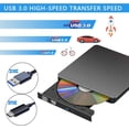 thumbnail image 6 of External DVD Drive for Laptop, Portable USB 3.0 Type-C CD DVD ROM Burner Writer and Reader for Laptop Desktop Windows Linux OS Apple MacBook, 6 of 13
