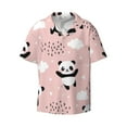 thumbnail image 5 of Picia Panda Men's Linen Shirts Short Sleeve Cuban Beach Shirts Casual Shirts Button Down Shirt for Men Beach Summer Wedding Shirt-3X-Large, 5 of 7