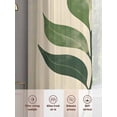 thumbnail image 6 of Vintage Leaves Sheer Curtains for Living Room Bedroom, Light-filtering Sheer Curtain, Green Tropical Plants Palm Leaf Rod Pocket Voile Window Treatment Drapes, 52’’Wx72’’L, 2 Panels Set, 6 of 7