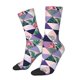 thumbnail image 1 of Balery Plaid Flamingo Calcetas Largas con Estampado para Hombre y Mujer – Suaves y Transpirables, Talla Única (US 5-11), 1 of 6