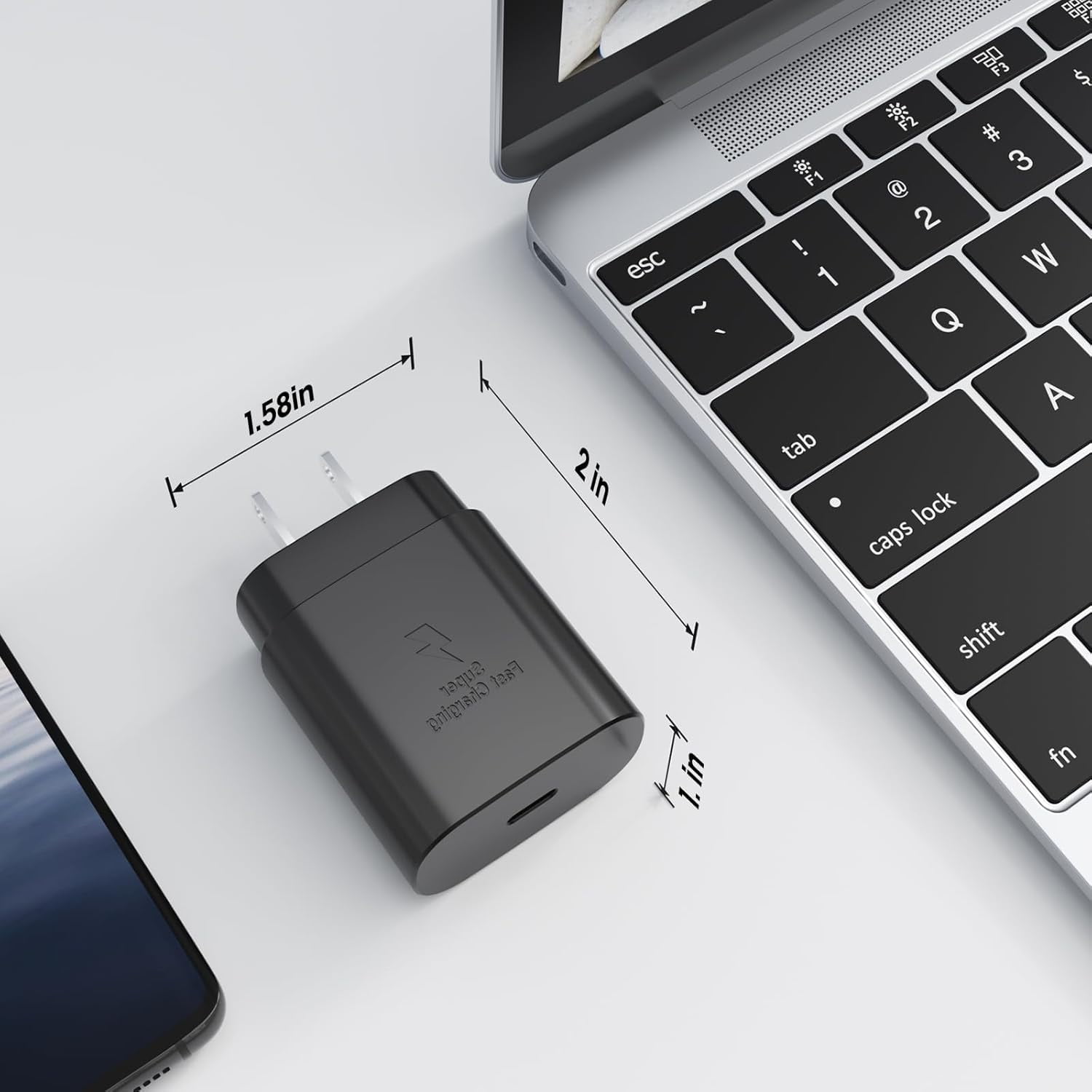 45 W USB C Charger Block,Super Fast Charge Type-C Adapter, USB Wall Charger for Samsung S22/22 +/S21/S20, and More. (Black) (609)