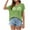 Green, variant on Amvlyk Summer Tops for Women Round Neck Comfy Casual Cover-Up Short Sleeve Knitted Blouse Clothes Summer Solid Color Loose Basic Tunic Tops for Trendy Beach Vacation Outfits