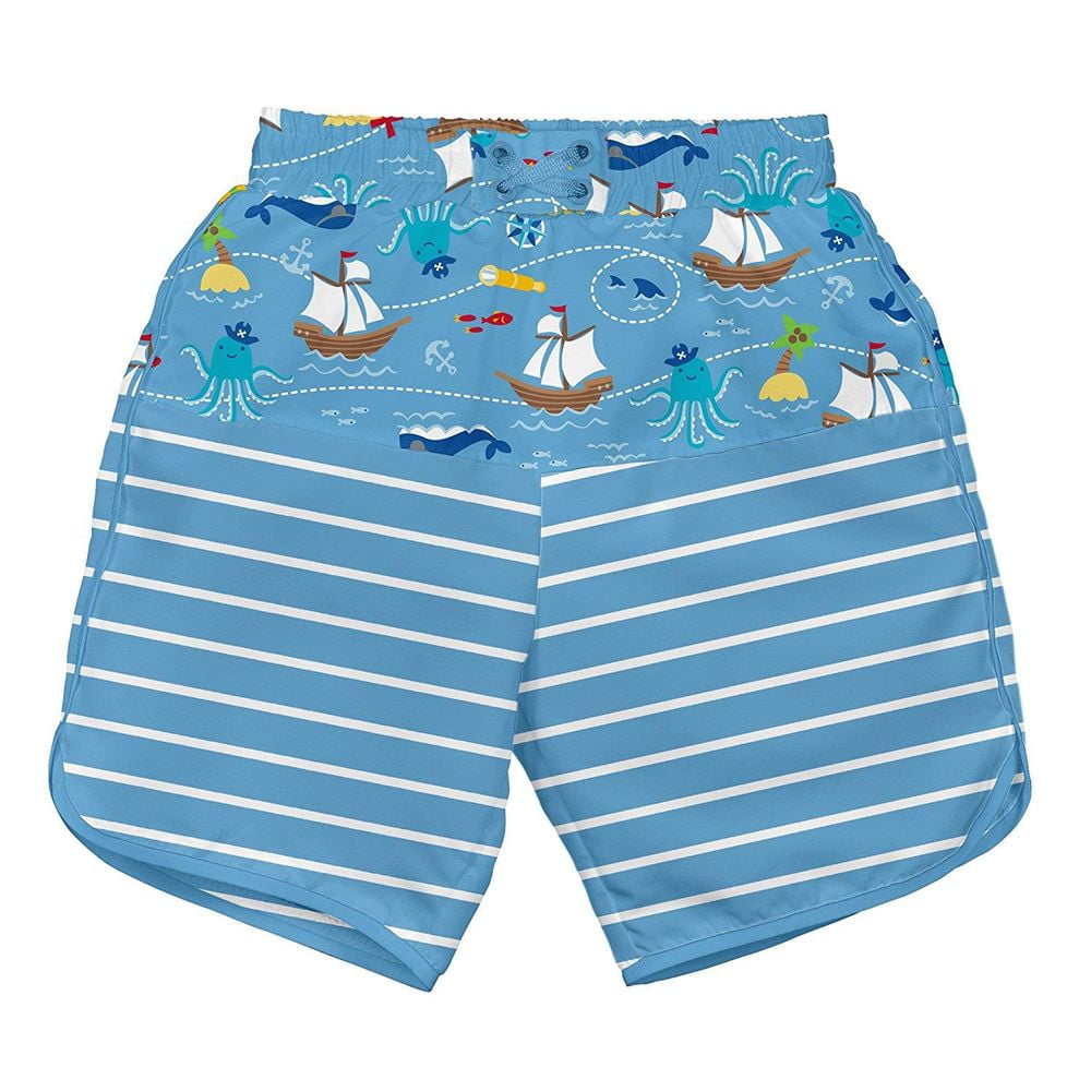 Baby-Boys Unisex-Baby Board Shorts with Built-in Reusable Absorbent Swim Diaper Swim Trunks I-Play