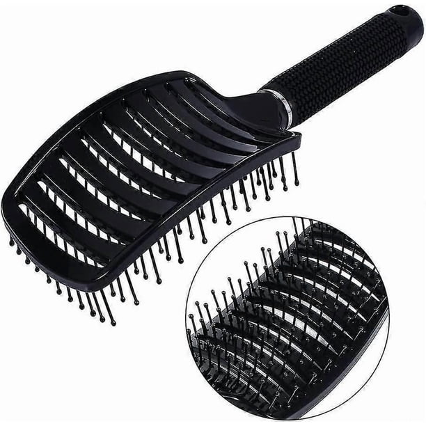 Bend Hair Comb Brush Professiona Styling Hair Brush Comb For Wet/Dry Hair Vented Styling Hair Brush Massage Brush for Women (Black)