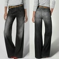 thumbnail image 3 of Mgmyaa Womens Wide Leg Jeans High-Waisted Stretchy Versatile Relaxed Button Straight-Leg Pants, 3 of 8