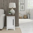 thumbnail image 3 of Hampton 14" Farmhouse Chair Side Table with Door Storage, Two-Tone Wood Finish, Fully Assembled, 3 of 10