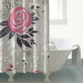 thumbnail image 4 of Waterproof Pink Flower Crown Peony Shower Curtain 72x72 Inch Boho Style Polyester Unique Shower Curtain for Bathroom Hotel Home Decor with 12 Plastic Hooks, 4 of 5