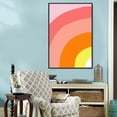 thumbnail image 4 of IDEA4WALL Framed Canvas Prints Wall Art Pink, Orange & Yellow Spiral Gradient for Living Room, Bedroom, Office Ready to Hang - 24x36 inches, 4 of 4