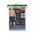 thumbnail image 6 of Fruit of the Loom Men's Woven Tartan Plaid Boxers, Extended Sizes, 4 Pack, 6 of 6