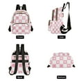 thumbnail image 4 of FORMRS Mini Backpack Purse for Women Travel Daypack Casual Shoulder Bag, Pink Checkered Heart, 4 of 7