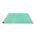 thumbnail image 2 of Ahgly Company Machine Washable Indoor Square Abstract Turquoise Blue Contemporary Area Rugs, 7' Square, 2 of 4