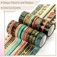 thumbnail image 3 of Mr. Pen- Washi Tape Set, 21 Rolls, Ethnic Elegance Design, Decorative Tape with Measure Tape, 3 of 9