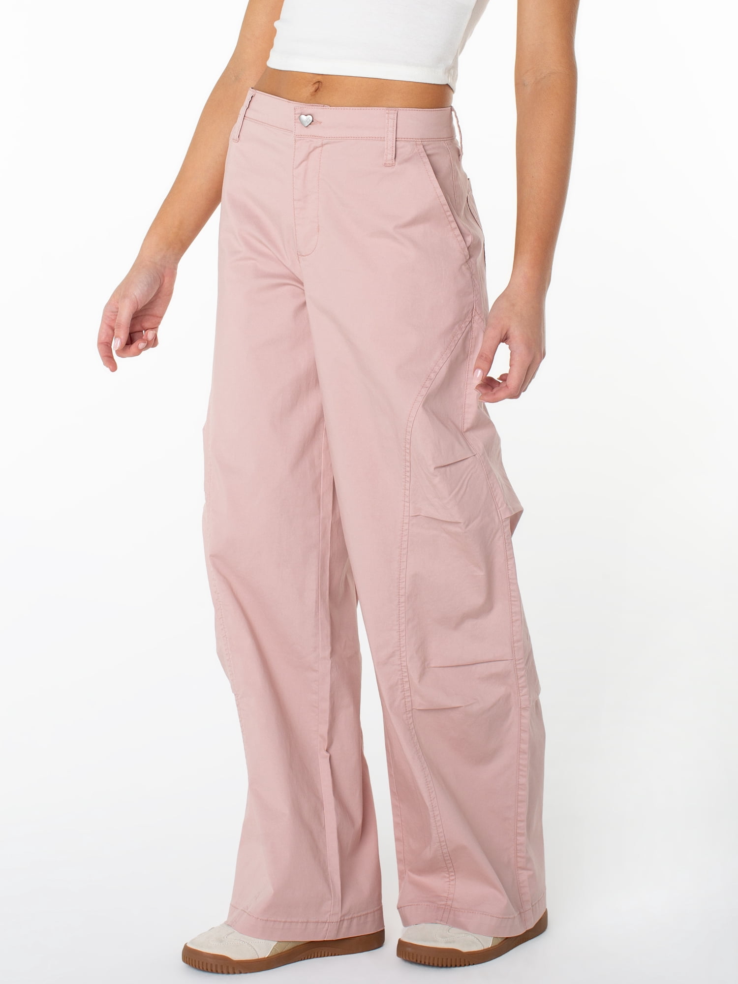 Celebrity Pink Women's and Women's Plus Wide Leg Cargo Pants, Sizes XS-4X