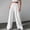 White(New), variant on PNTUTB Summer Women's Casual Pants Stylish Solid-Color Suit Pants Button-Front High-Waisted Lightweight Loose Comfortable Ice-Silk Wide-Leg Pants