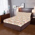 thumbnail image 1 of Juego de cama de 3 piezas Rainbow Paw Print Perros Wheaten Terrier Rojo, 1 of 5