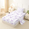 thumbnail image 2 of Erosebridal Cute Bowknot Kids Twin Sheet Sets, Purple Bow-tie Bedding, 3-Piece, 2 of 5