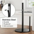 thumbnail image 3 of Paper Towel Holder Black, Premium Stainless Steel Kitchen Roll Dispenser, Countertop Roll Organizer with Weighted Base, 3 of 6