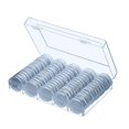 thumbnail image 1 of Estuche para cápsulas de monedas con juntas de espuma y caja de almacenamiento, 100 piezas, almacenamiento seguro de monedas para coleccionistas, protección de monedas, estuche organizador para, 1 of 8