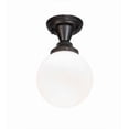thumbnail image 5 of Meyda 154223 8 in. Revival Schoolhouse White Globe Flushmount, 5 of 7