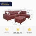 thumbnail image 3 of Selena Right Hand Sectional Sofa Set with ottoman, 3 of 3