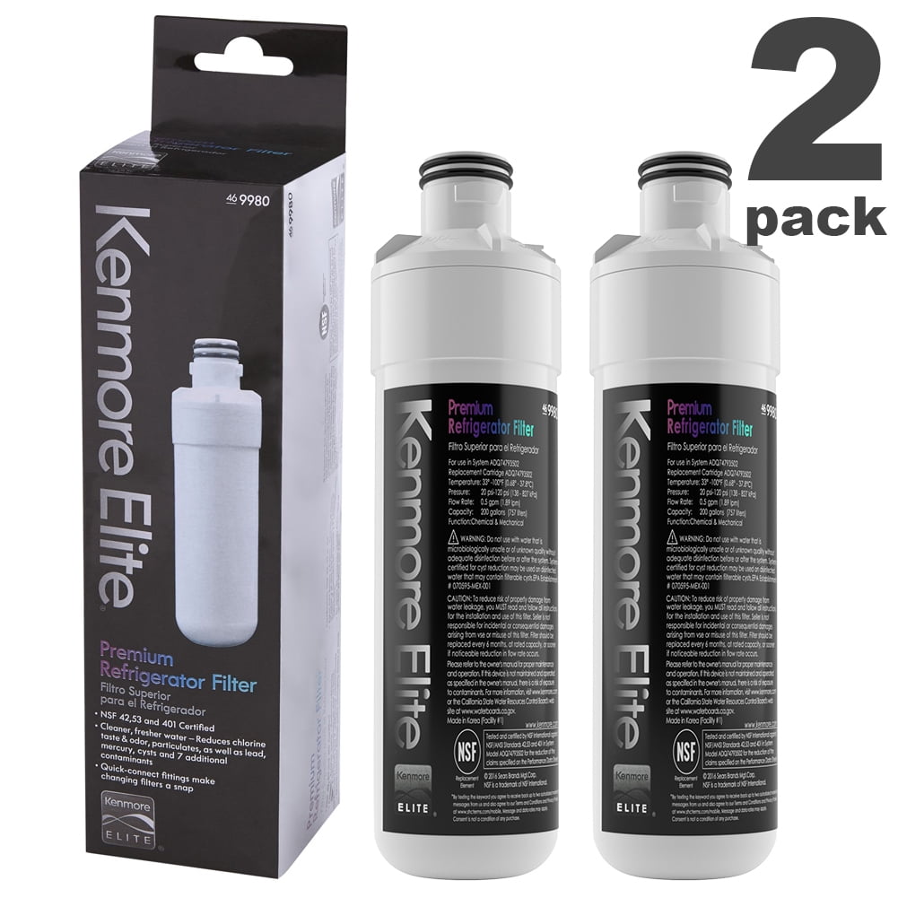 2Packs Kenmore Elite 9980 LT1000PC Refrigerator Water Filter