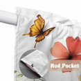 thumbnail image 4 of Swag Valance Curtains for Windows, Orange Red Flowers Light Filtering Kitchen Curtains with Rod Pocket, Watercolor Rustic Pastoral Botanical Window Treatment Valances for Living Room, 36x36 - 2 PCS, 4 of 9