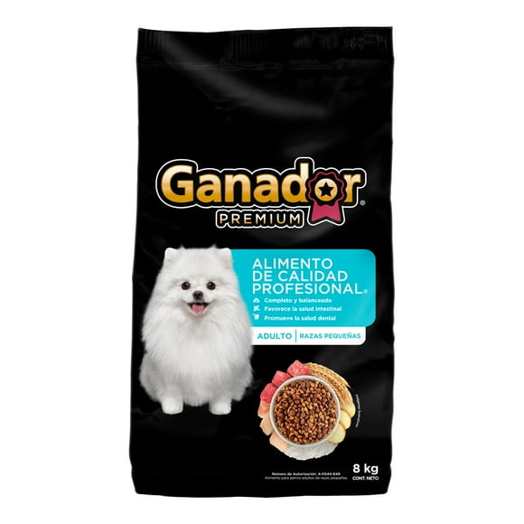 Croquetas para Perro Ganador Premium Adulto Razas Pequeñas 8 kg