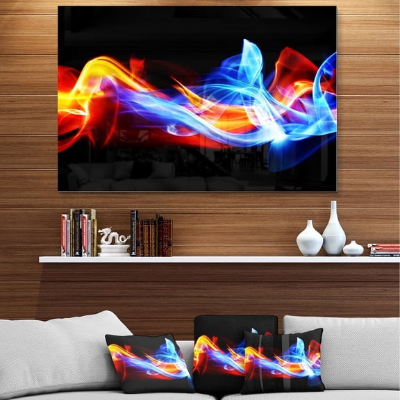 Designart 'Fire and Ice' Metal Wall Art