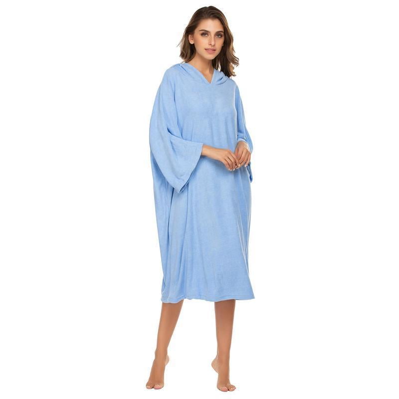 long sleeve towel poncho