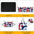 thumbnail image 4 of Colored Grid Geometry Outdoor Picnic Blanket, Foldable Waterproof Beach Mat, Portable Beach Blanket for Beach Camping, Hiking, Family Concerts, 4 of 8