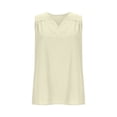 thumbnail image 5 of Perfectbot Women's Cotton Linen Tank Tops, Sleeveless Pleated V Neck Blouses, Dressy Casual Summer Tops, 5 of 8