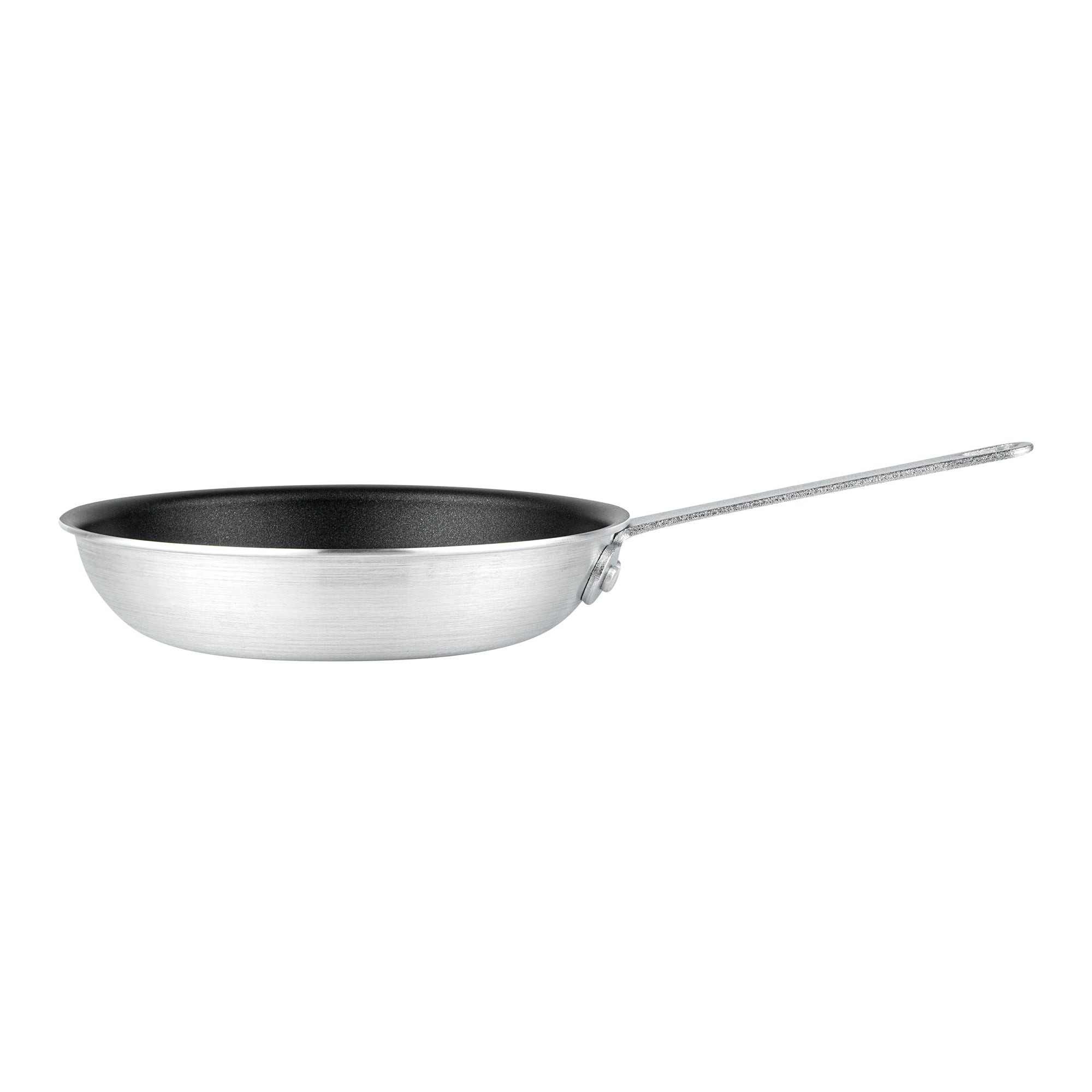 Restaurantware-Met Lux 8 Inch Fry Pans, Set Of 6 No-Stick Frying Pans - Induction-Ready, Triple-Riveted, Black Aluminum Cooking Skillets, Durable, For Searing, Sautéing, And Browning Food