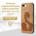 thumbnail image 2 of Case Yard Wooden Case Outside Soft TPU Silicone, Slim Fit Shockproof Wood Protective Phone Cover for Girls Boys Men and Women, Supports Wireless Charging Mystic Lady Design case for iPhone-8-Plus, 2 of 7
