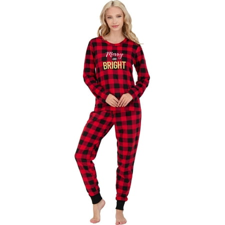 

PJ Couture Snuggle Buddies Women s 2 Piece Printed Pullover & Jogger Pajama Set