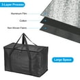 thumbnail image 4 of Unique Bargains Sacs d'Épicerie Pliables Isolés Réutilisables 20.1'x10'x13 Pieds avec Fermeture Éclair, Noir, Lot de 2, 4 of 7