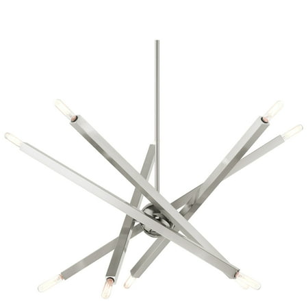 

Livex Lighting 46986 Monaco 10 Light 32 Wide Chandelier - Nickel