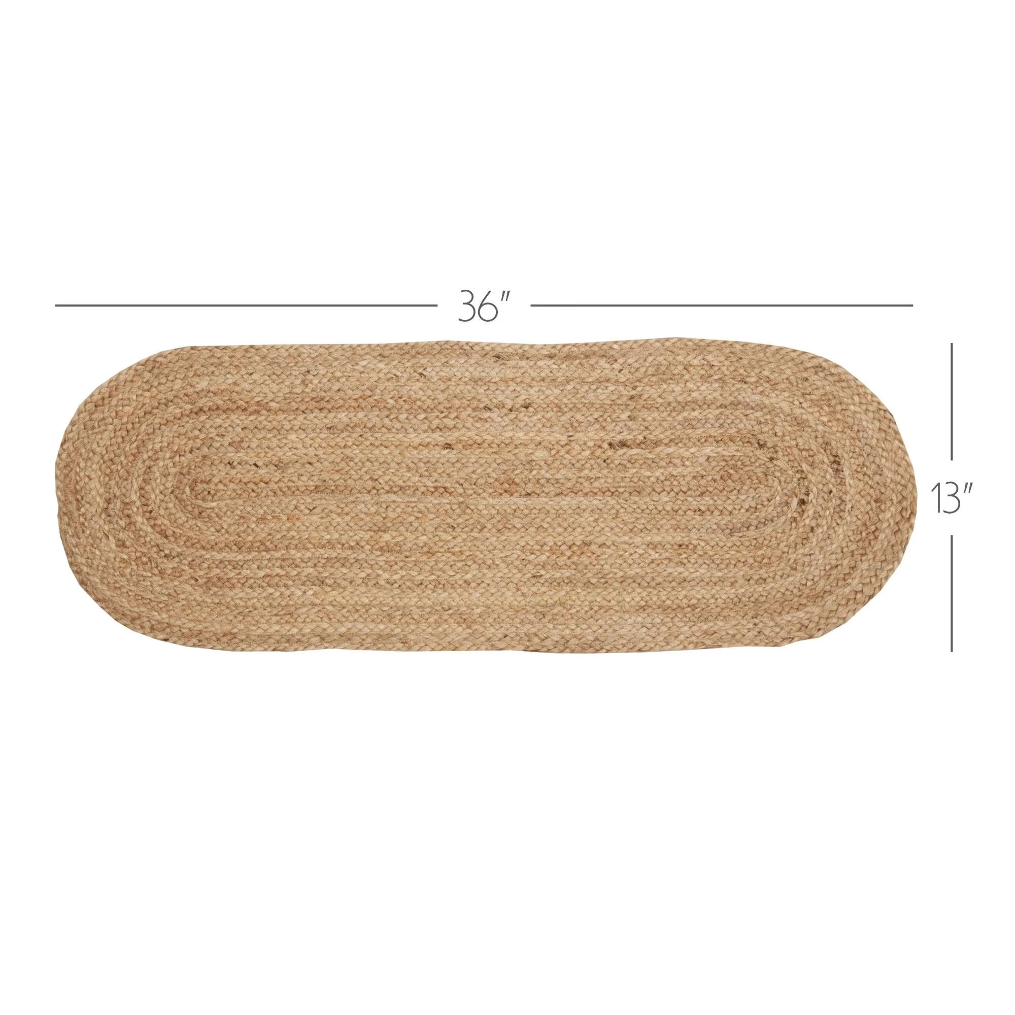 VHC Brands Coastal Farmhouse Jute Table Runner, Natural, 13x48