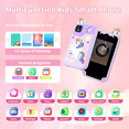 thumbnail image 2 of Kidsjoy Kids Smart Phone with 32G SD Card, 2.8" Touchscreen Toddler Learning Toy, Dual Lens, Music Player, Christmas Birthday Gifts for Age 3-10 Kids Toys Cell Phone (Purple), 2 of 8