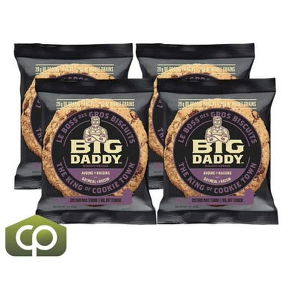 BIG DADDY® Oatmeal & Raisin Cookies, 8 x 100g - Soft, Tender (4/Case)