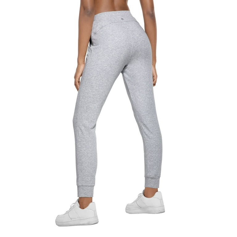 BALEAF Women s Jogger Sweatpants Yoga Athletic Sweat Pants Tapered Active Lounge Casual Drawstring Cuffed Ankle with Pockets Light Grey 3XL Walmart