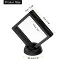thumbnail image 2 of Black 3.54 x 3.54 Inch4 Pcs 3D Floating Display Case, 4.33 x 4.33 Inch Floating Frame Display Holder Stand, Transparent PE Jewelry Storage Box, White, 2 of 6