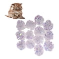 thumbnail image 3 of 12Pcs Interactive Cat Mylar Crinkle Balls Toys Sound Ball Big Plastic Balls Crinkle Crackle Ring Paper Kitten Pet Play Toys White, 3 of 6