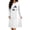 White, variant on Women's Halloween Cute Print Lounge Dress Long Sleeve Crew Neck Casual Sleepwear Nightgown