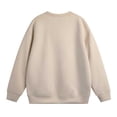 thumbnail image 3 of JUUYY Men's Faux Suede Sweatshirt Vintage Oversized Pullover Tops Fashion Solid Color Sweatshirt Loose Fit Crew Neck Sweatshirt Beige XXXXL, 3 of 3